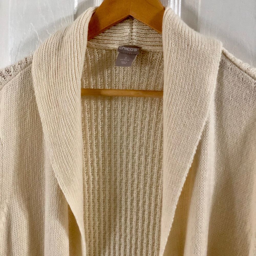 Chico’s Cable-Stitch Cardigan Sweater